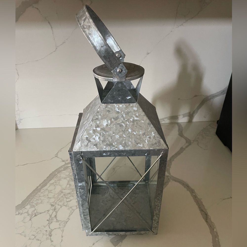 Farmhouse Metallic Lantern Home Accent - Picture 2 of 9